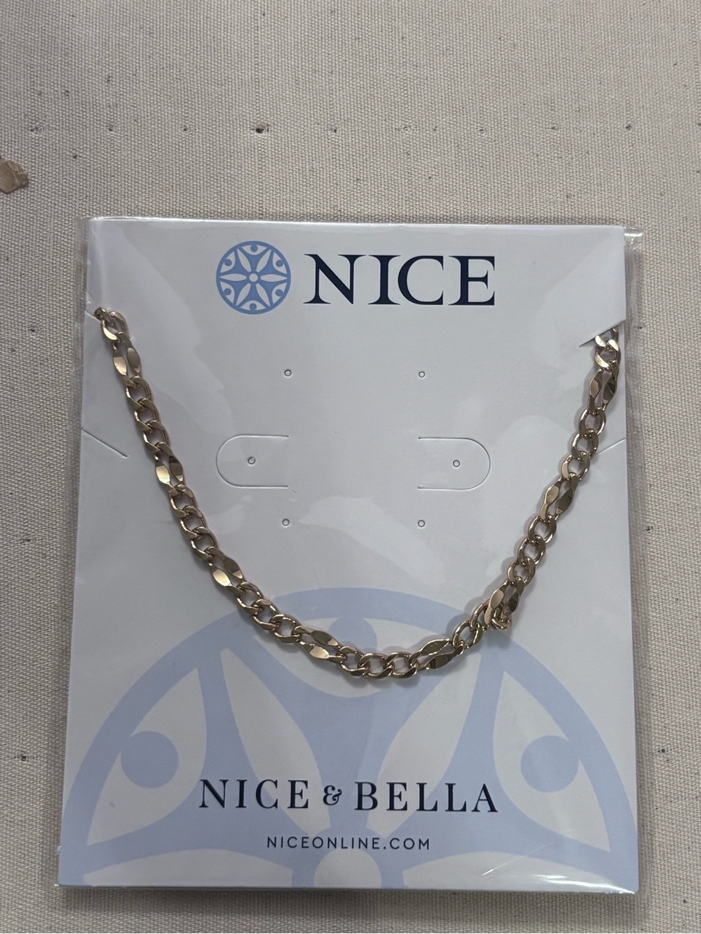 Gold-Tone Curb Chain Necklace